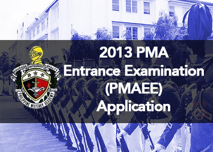 2013 PMA Entrance Examination